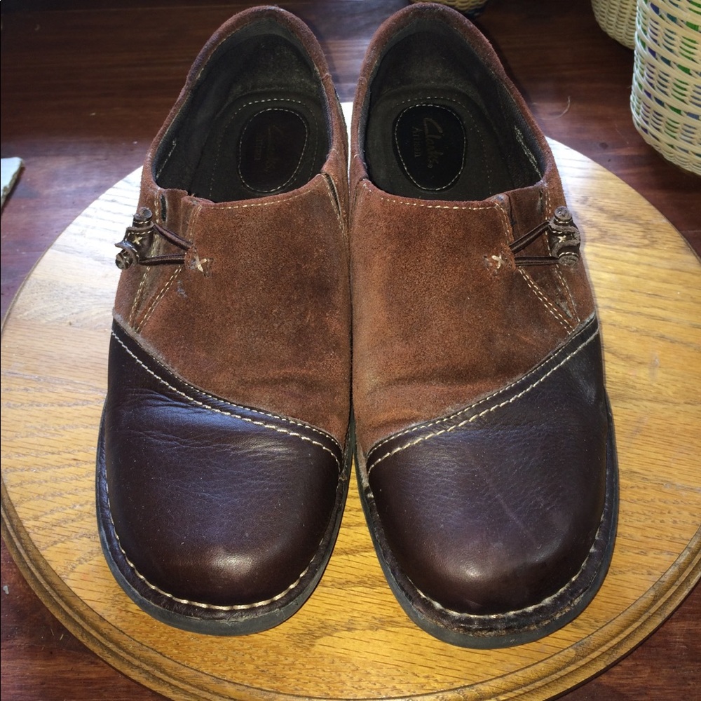 Clarks Artisan shoes in brown suede and leather